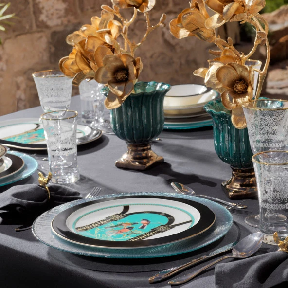 Schafer Tılsım Dreamy Yemek Takımı 60 Parça-Siyah - 5