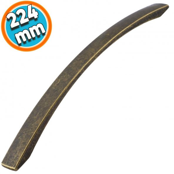 Mobilya Mutfak Dolabı Çekmece Dolap Kapak Kulpu Kulbu Antik Sarı 224 mm Metal Kulp ürün görseli
