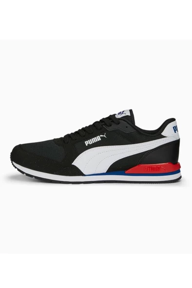 Puma ST Runner v3 Mesh Unisex Sneaker Ayakkabı Siyah Beyaz 36-40 - Resim 4