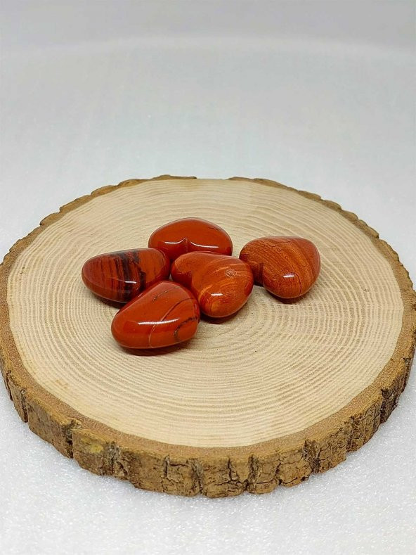 Kırmızı Jasper Taşı Kalp Şekilli (14-16gr) ürün görseli