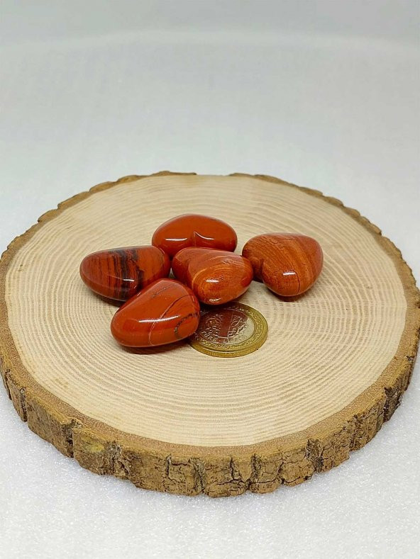 Kırmızı Jasper Taşı Kalp Şekilli (14-16gr) - Resim 2