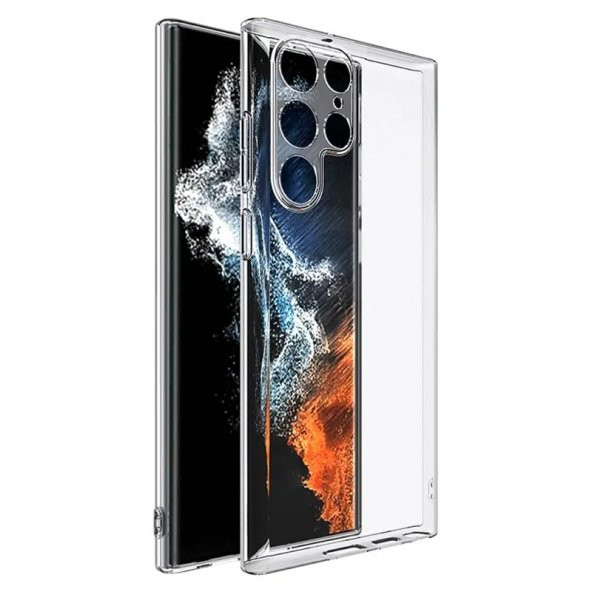 FitCase Samsung Galaxy S22 Ultra Kılıf Kamera Korumalı Silikon Şeffaf Arka Kapak - 2