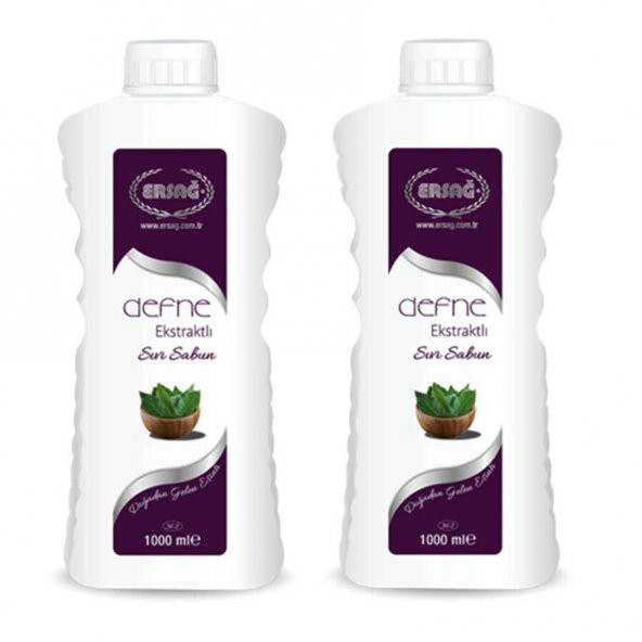 Ersağ Defne Ekstraktlı Sıvı Sabun 1000 Ml. x 2 Adet