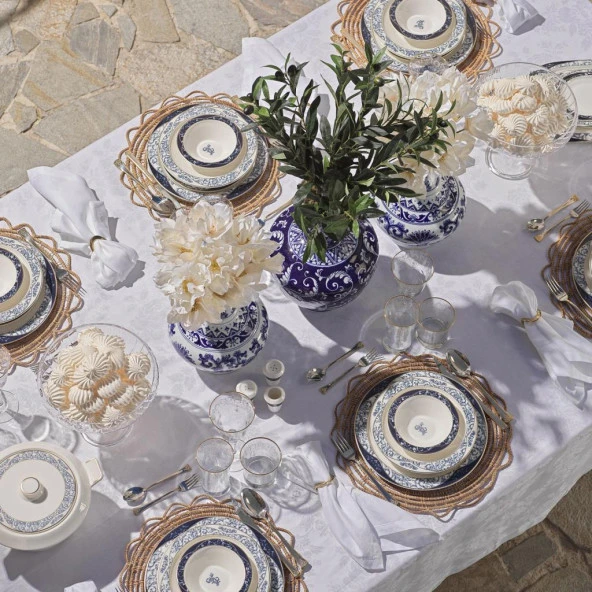 Schafer Tılsım Lace Yemek Takımı 60 Parça-Lacivert - 6