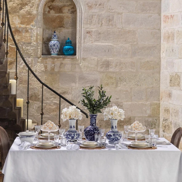 Schafer Tılsım Lace Yemek Takımı 60 Parça-Lacivert - 12