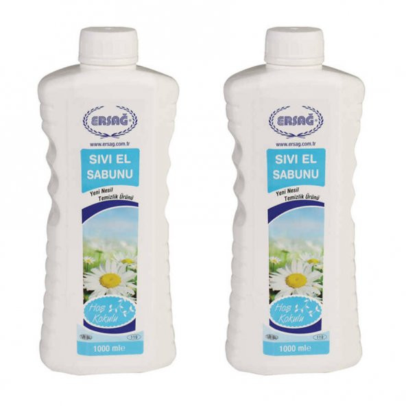 Ersağ Hoş Kokulu Sıvı El Sabunu 1000 Ml. * 2 Adet
