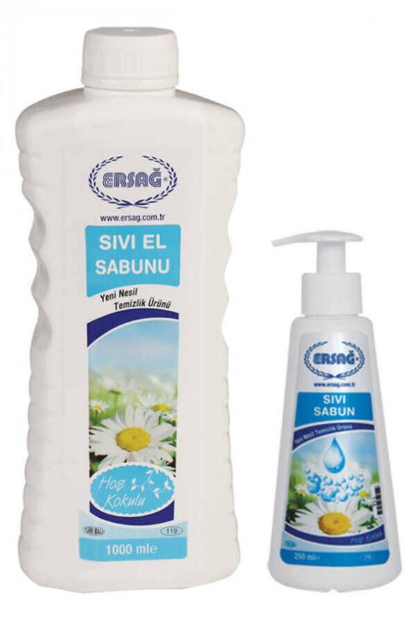 Ersağ Hoş Kokulu Sıvı El Sabunu 1000 Ml. + Boş Aparat ürün görseli