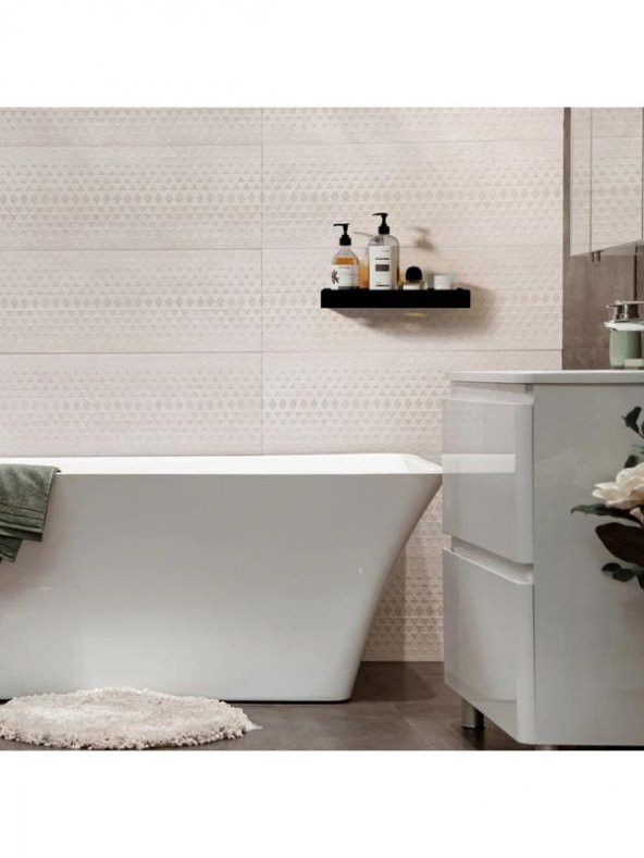 Dekoratif Siyah Metal Banyo Rafı Şampuanlık Duş Rafı Banyo Düzenleyici - 2