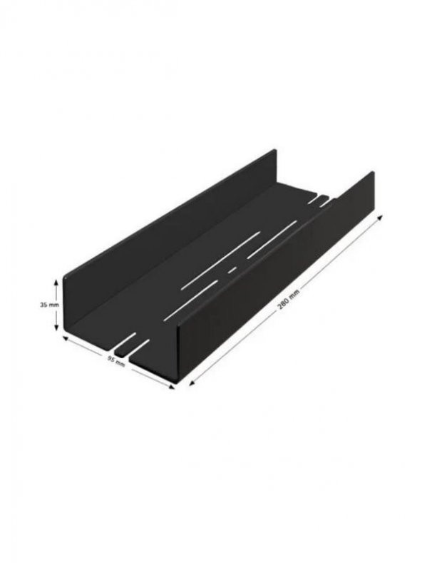 Dekoratif Siyah Metal Banyo Rafı Şampuanlık Duş Rafı Banyo Düzenleyici - 10