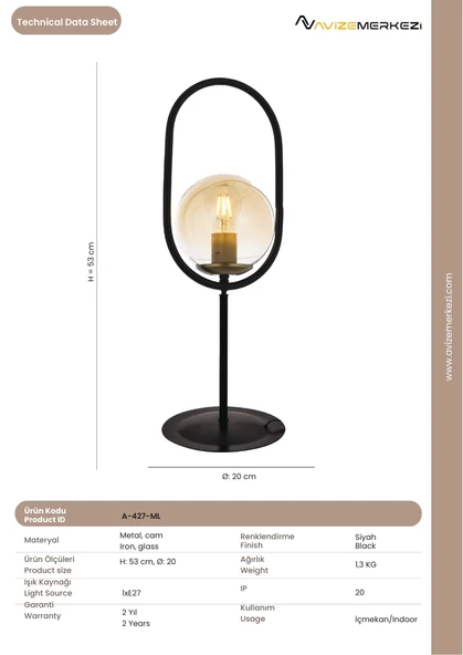 MASA LAMBASI A-427-ML - 3