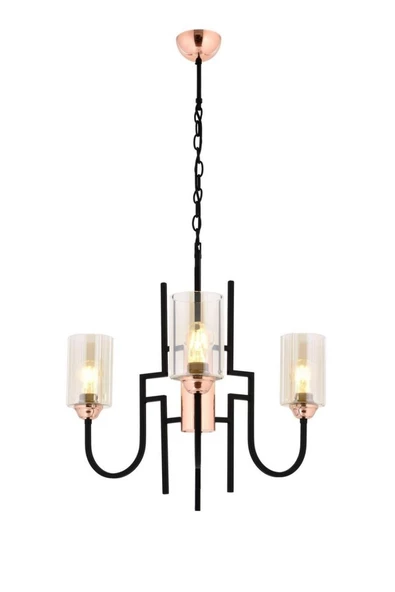 ÜÇLÜ ROSE GOLD AVİZE A-463-3RG - 2