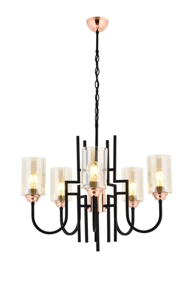 BEŞLİ ROSE GOLD AVİZE A-463-5RG