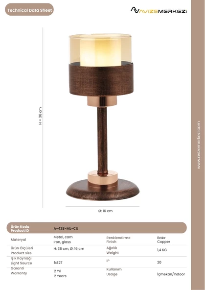 BAKIR RENK KAPLAMA APLİK A-428-ML-CU - 3