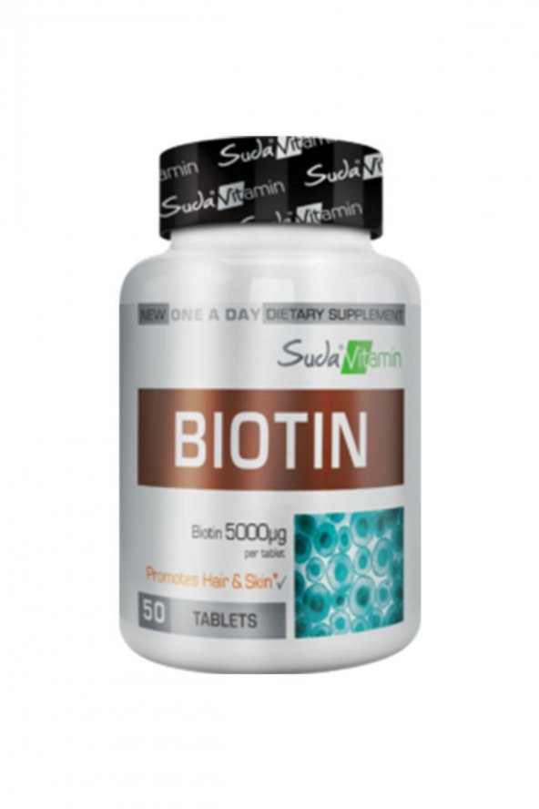 Suda vitamin Biotin 5000 Mcg Takviye Edici Gıda 50 Tablet