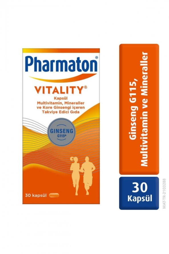 Pharmaton Vitality 30 Kapsül - Ginseng G115, Multivitamin Ve Mineraller