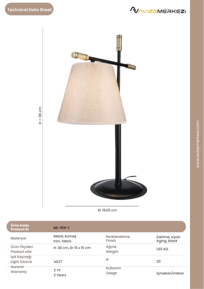 MASA LAMBASI ML-914-1 - 3