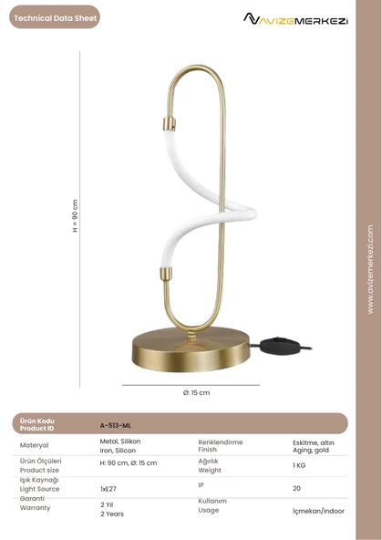 LEDLİ MAS LAMBASI A-513-ML - 3