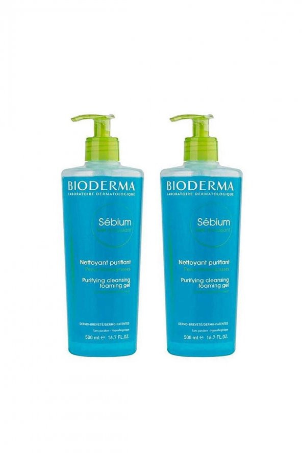 Bioderma Sebium Foaming Gel - Karma&Yağlı Ciltler İçin Temizleyici Jel 500 ml x2 8699956510460