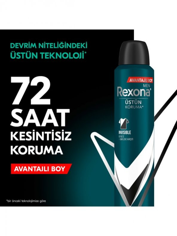 Rexona Erkek Deodorant Invisible Black & White 72 Saat Kesintisiz Üstün Koruma 200 ml - 3