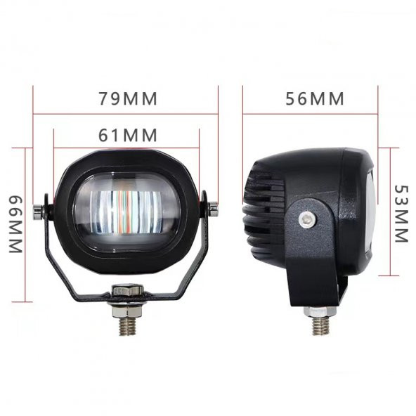 İş makinesi çalışma lambası 12-80v  kırmızı adet / LASS303 - 2