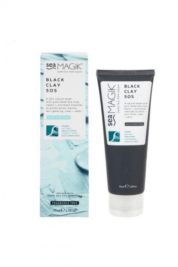 Sea Magık Black Clay Sos Vegan 75ml Siyah Kil Yüz Çamur Maskesi