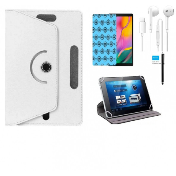 Casper Via S40 10.4" Tablet Kılıfı 4 lü Set Kılıf Ekran Koruma Kalem Kulaklık - 7