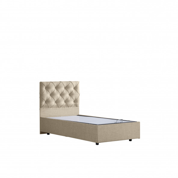 Setay Eylül Tek Kişilik Baza Başlık Comfort Ortopedik Yatak Seti - Krem - 3
