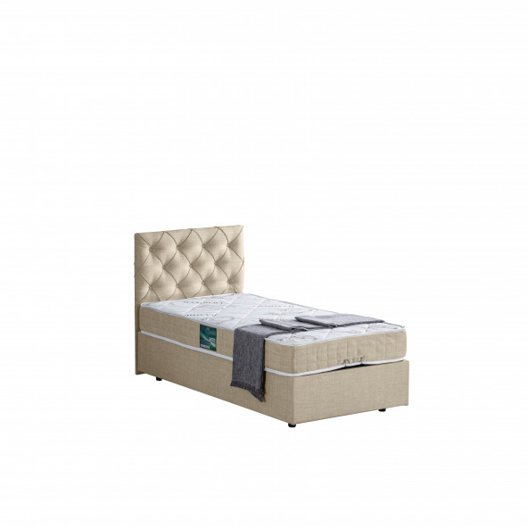 Setay Eylül Tek Kişilik Baza Başlık Comfort Ortopedik Yatak Seti - Krem - 4