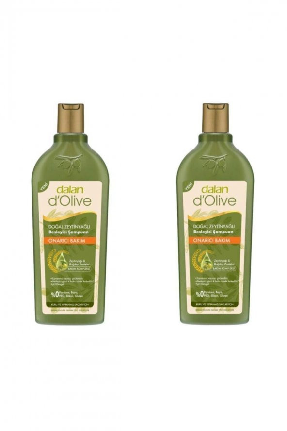 Dalan 2 Adet D’olive Zeytinyağlı Onarıcı Şampuan 400 ml