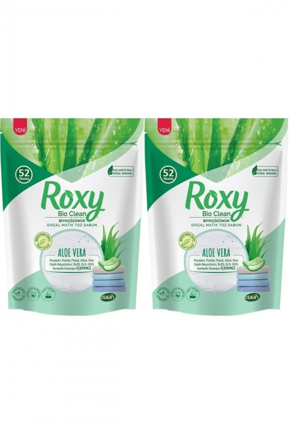 Dalan Roxy Bio Clean Matik Sabun Tozu 1 6 kg Aloe Vera 2li Set 104 Yıkama