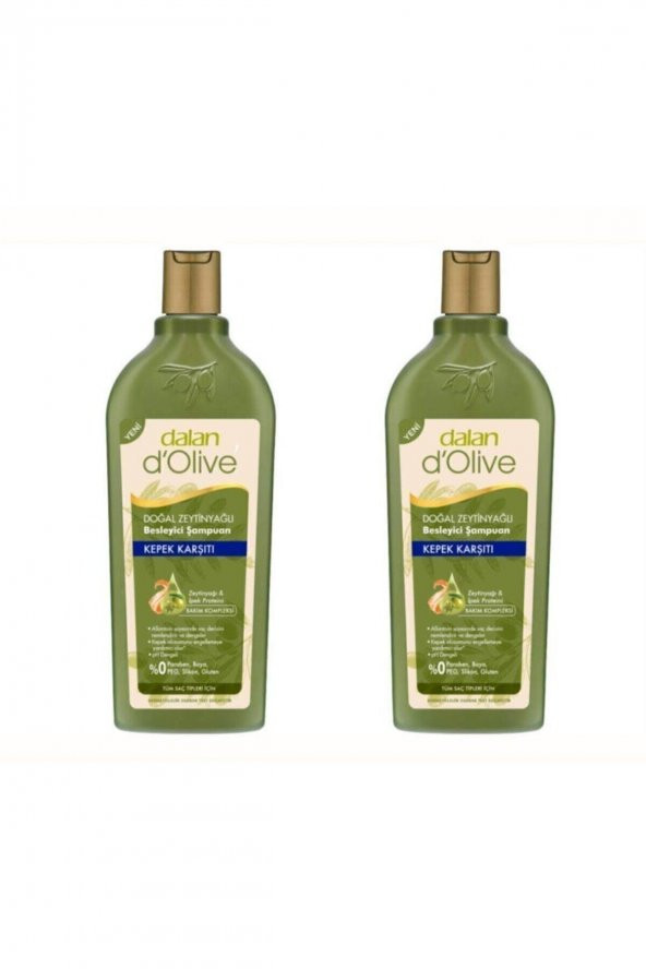 Dalan 2 Adet D’olive Zeytinyağlı Kepek Karşıtı Şampuan 400 ml