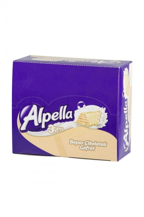 Alpella 3gen Beyaz Çikolatalı Gofret
