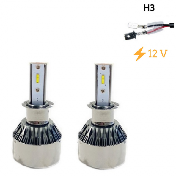 Space Led Far Ampulü Küçük Kasa Beyaz H3/36W /4800LM /12 / LAAM901 ürün görseli 1