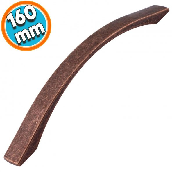 Mobilya Banyo Mutfak Dolabı Çekmece Dolap Kapak Kulpu Kulbu Antik Bakır 160 mm Metal Kulp ürün görseli