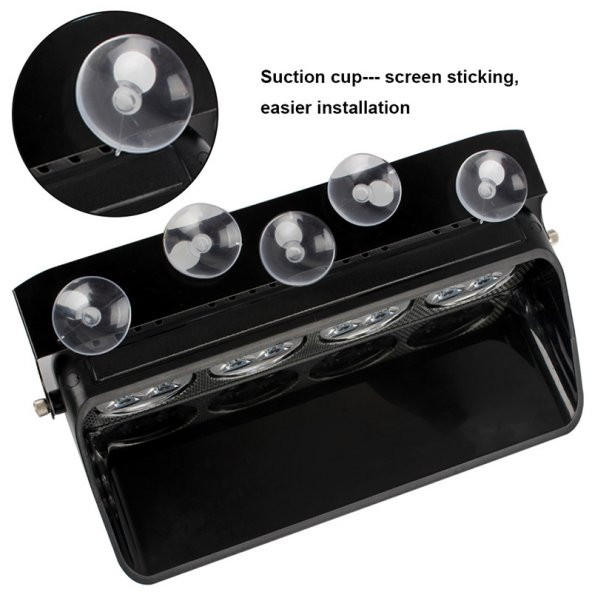 Cam İçi Çakar Lamba Uzaktan Kumandalı 16 Led 24W 12V Kırmızı-Mavi / LAPA520 - 9