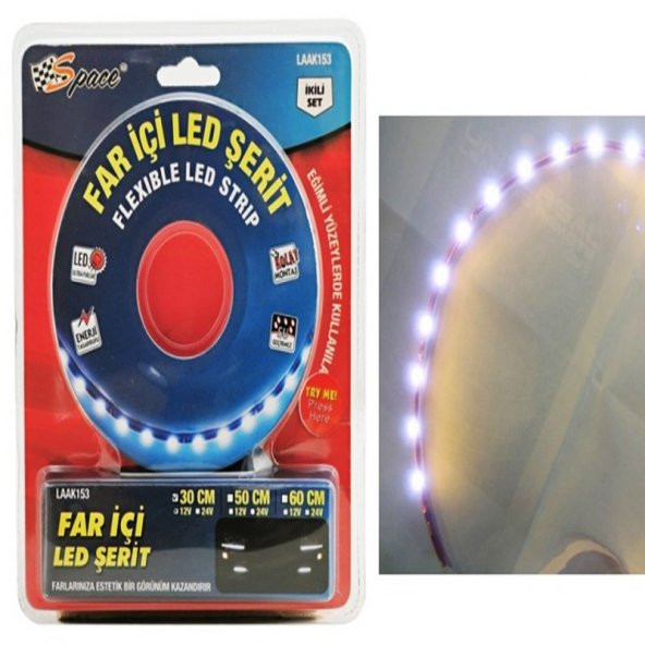Space Far İçi Led Şerit Beyaz / LAAK153-30-12 ürün görseli 1