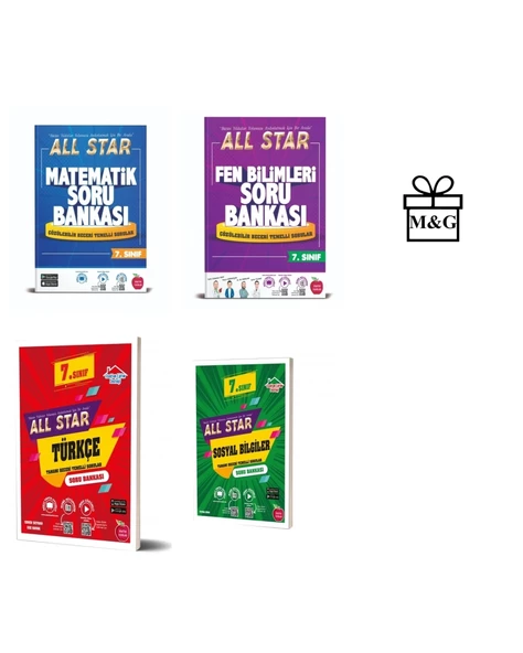 7.Sınıf All Star Matematik Fen Bilimleri Türkçe Ve Sosyal Bilgiler Soru Bankası