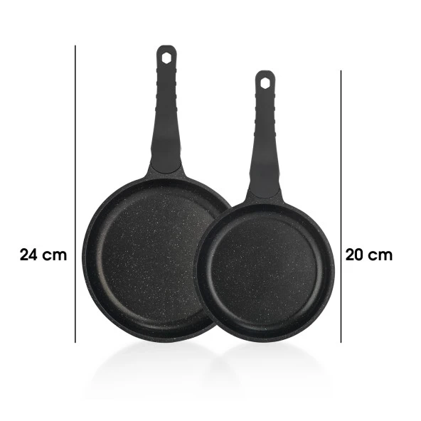 Schafer Famos Döküm Tava Seti 2 Parça-Gri - 4