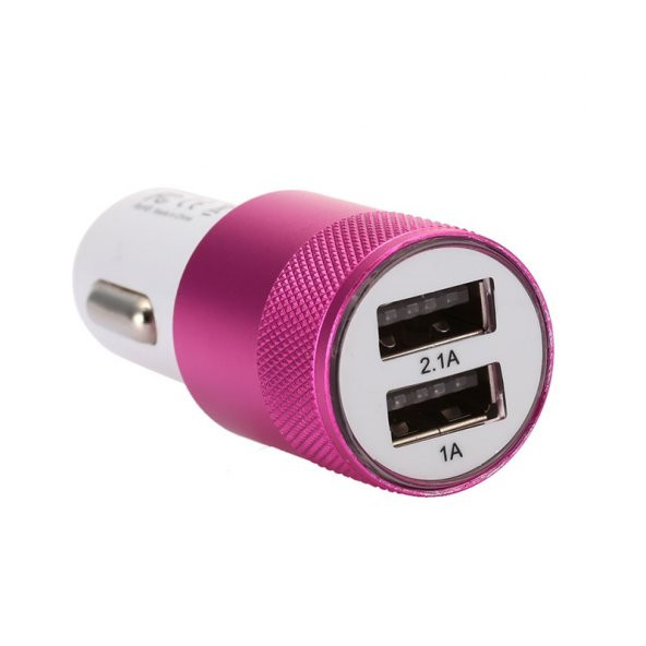 Space Çakmak Soketi Çift USB'li Pembe / ICCA84-3 ürün görseli 1
