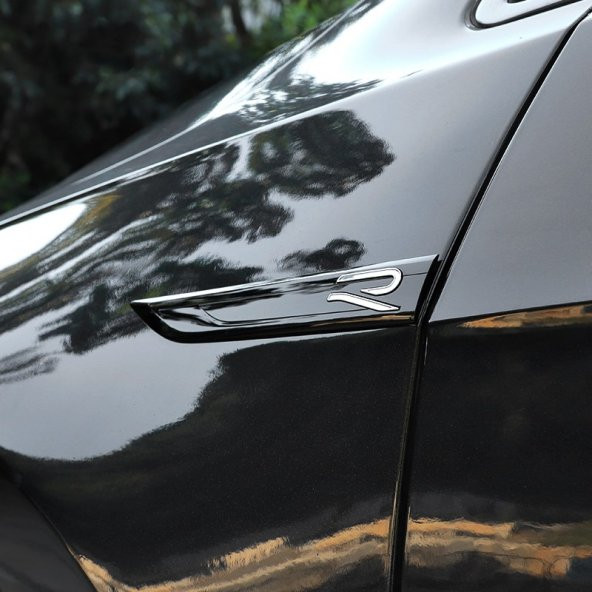 Golf 8 2li çamurluk arması siyah-nikelaj / YACI165 - Resim 2