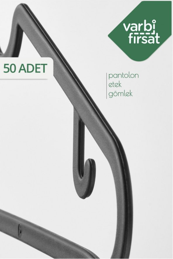 Varbifırsat   50 Adet Elbise Pantolon Gömlek Askı - 2