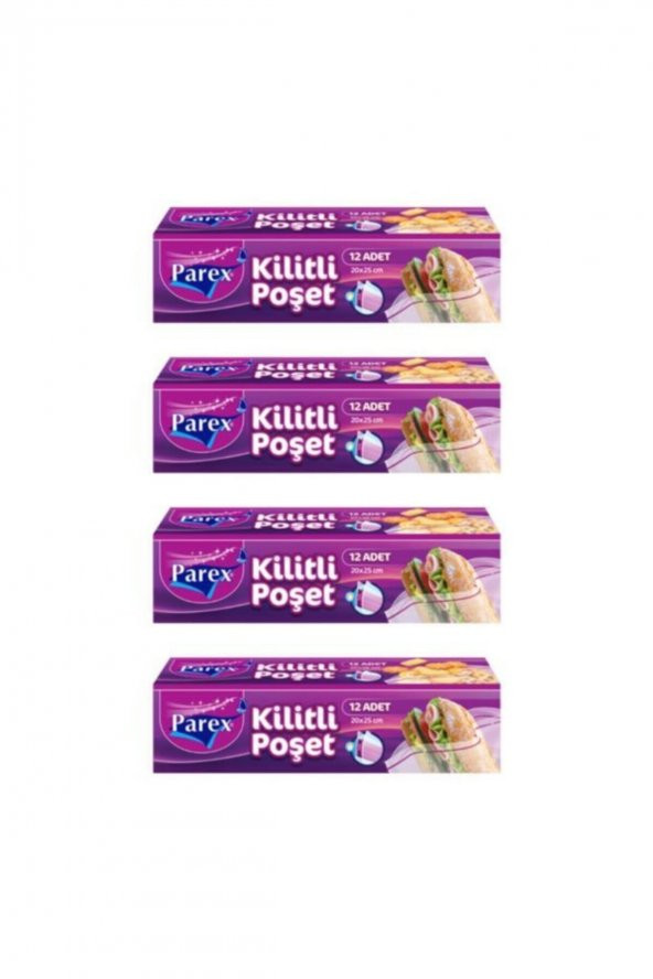 Parex   4 Adet Kilitli Buzdolabı Poşeti