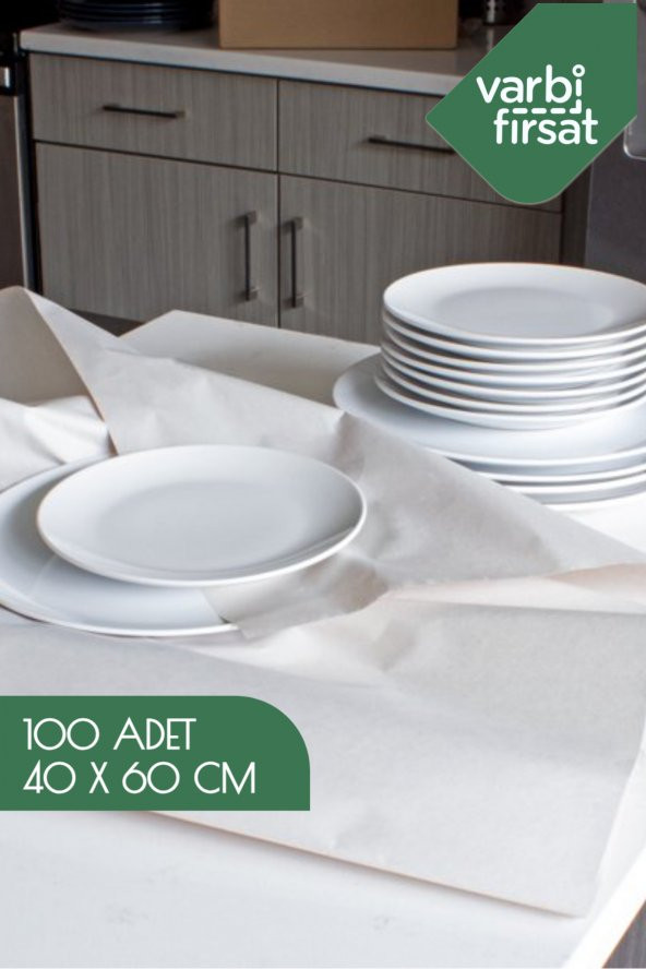 Varbifırsat   Varbifırsat 40x60 Tabak - Bardak Sarma Taşıma Taşınma Paketleme Kağıdı 100 Adet - 2