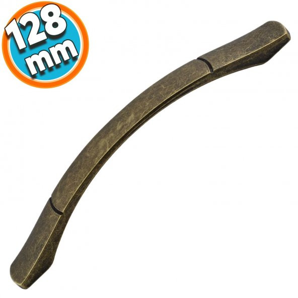 Mobilya Banyo Mutfak Dolabı Çekmece Dolap Kapak Kulpu Kulbu Antik Sarı128 mm Metal Kulp