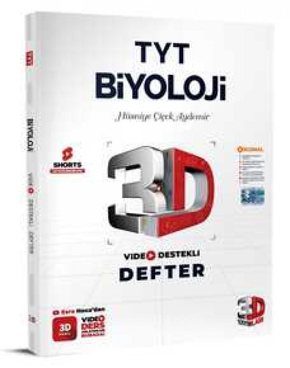 TYT Biyoloji Video Destekli Defter - 3D Yayınları