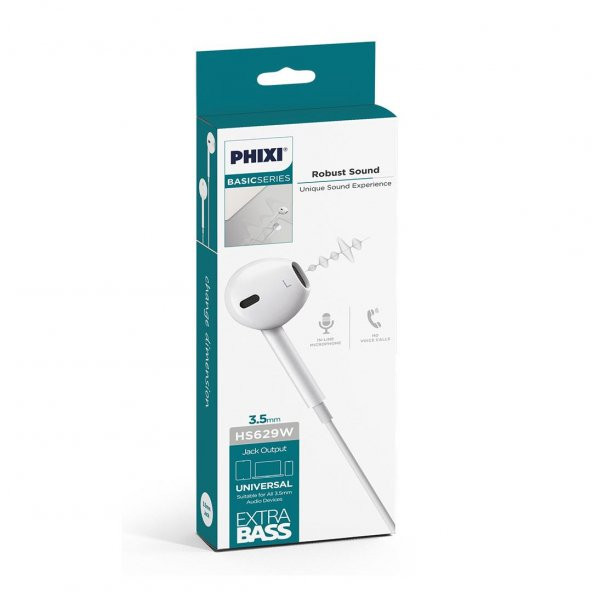 Phixi Basic HS629 Mikrofonlu EarPods Kulaklık - 4