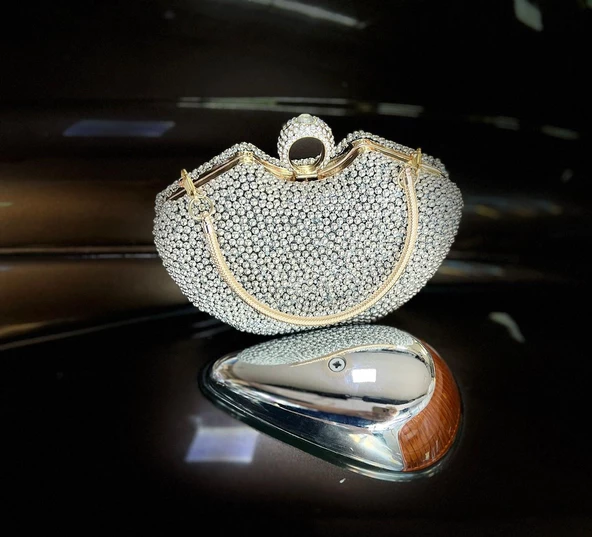 Duygushoesbag Boncuk Taş Kaplama Abiye Çanta - 2