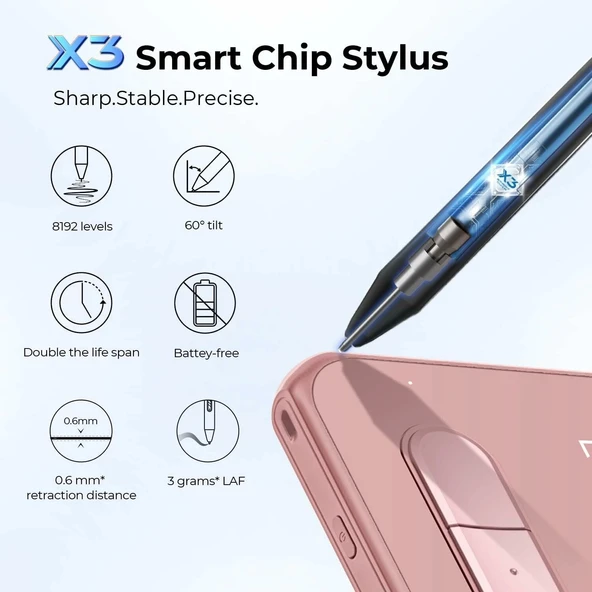 XP-Pen Deco MW Bluetooth Kablosuz Grafik Çizim Tableti 8x5 - Pembe - 3