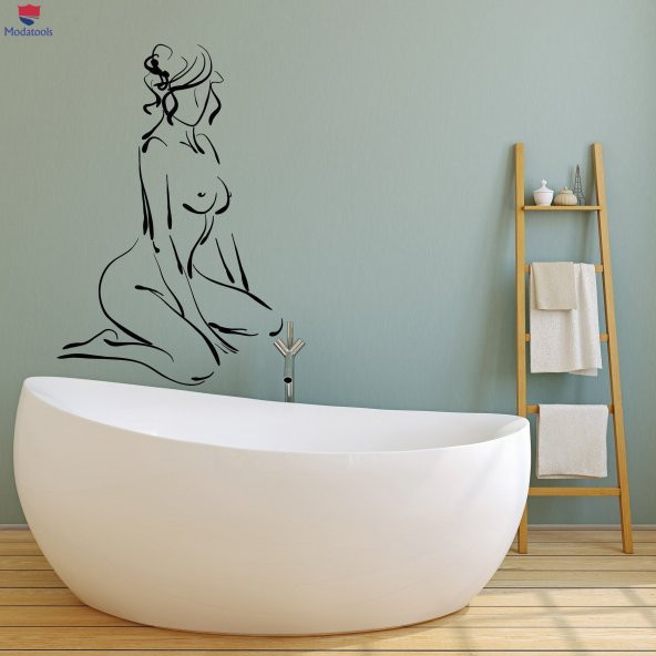 Banyo Dekoratif Duvar Sticker Soyut Erotik Çıplak Kız Kadın Banyo Yatak Odası Çıkartmaları