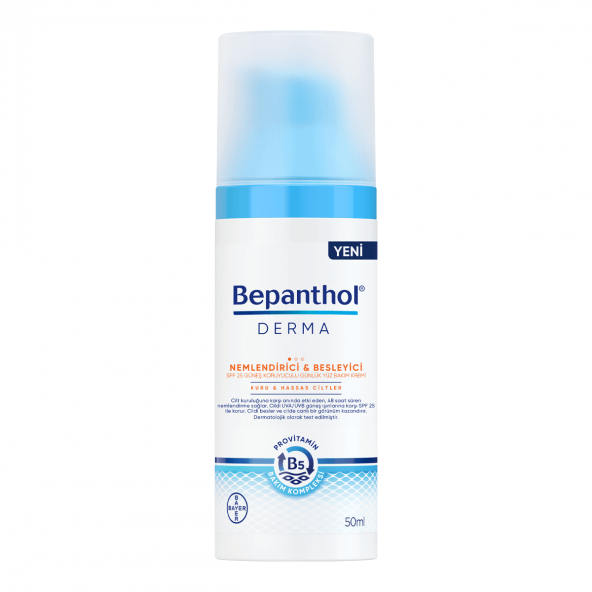 Bepanthol Derma Yüz Bakım Kremi Nemlendirici ve Besleyici Spf 25 50 ml